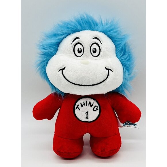 Aurora World Dr Seuss Thing 1 and 2  Plush Reversible Two Sided Double Dood 9" - Picture 2 of 10